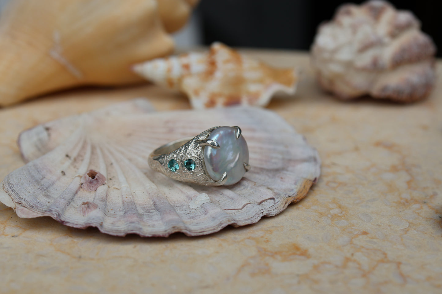 Pearl Signet Ring - MADE TO ORDER