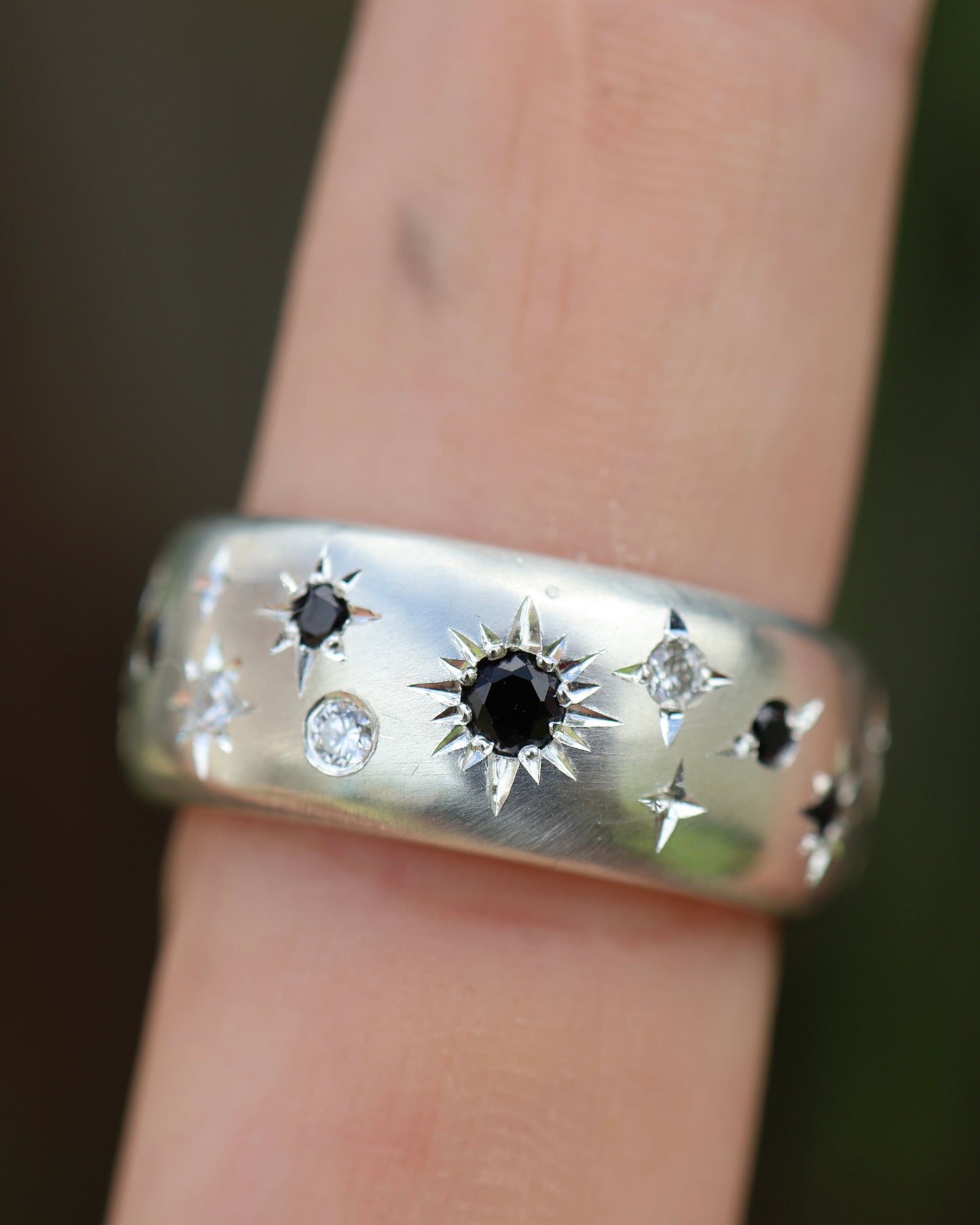 Galaxy Band - Tourmaline + Lab Diamond