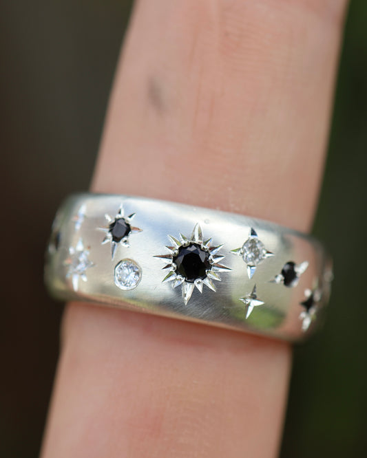 Galaxy Band - Tourmaline + Lab Diamond