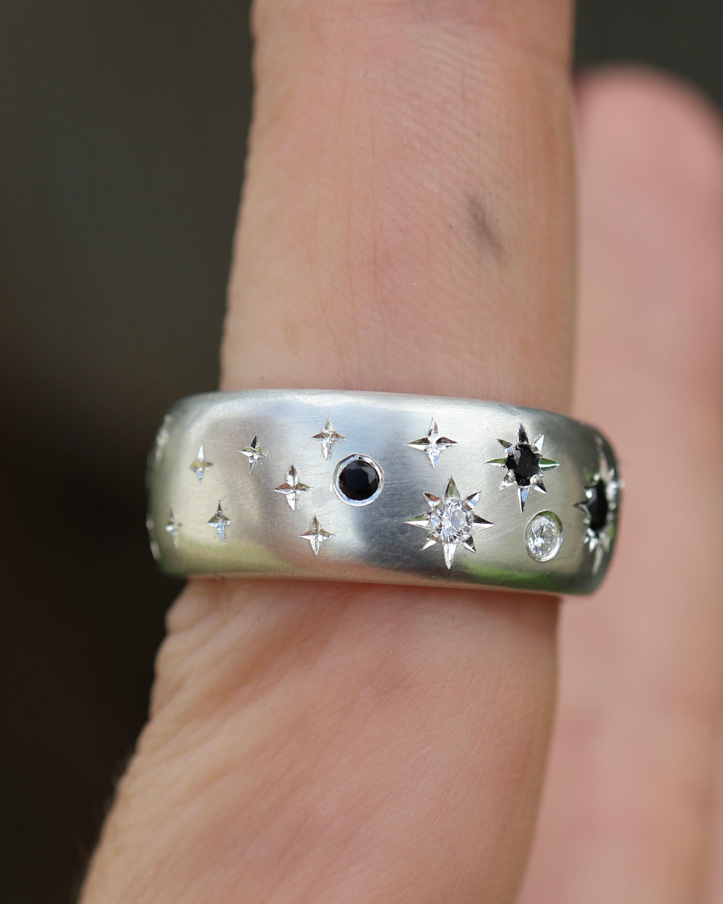 Galaxy Band - Tourmaline + Lab Diamond