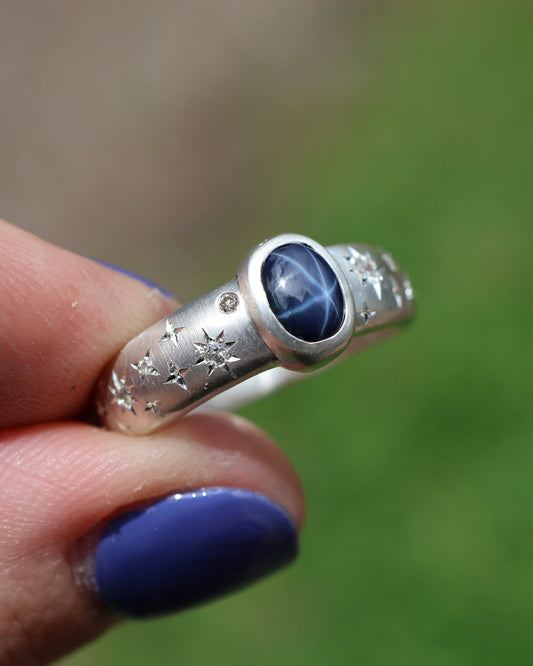 Galaxy Band With Gemstone