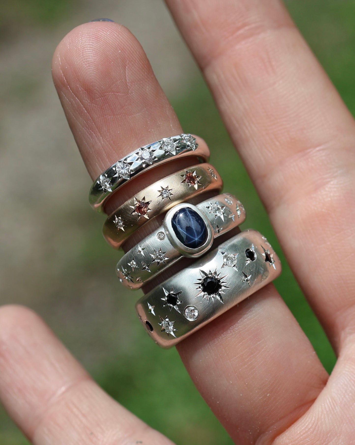 Astral Hoard Ring - Gold- Sapphire & Diamond