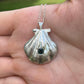 Large Fan Shell Pendant with Parti Sapphire