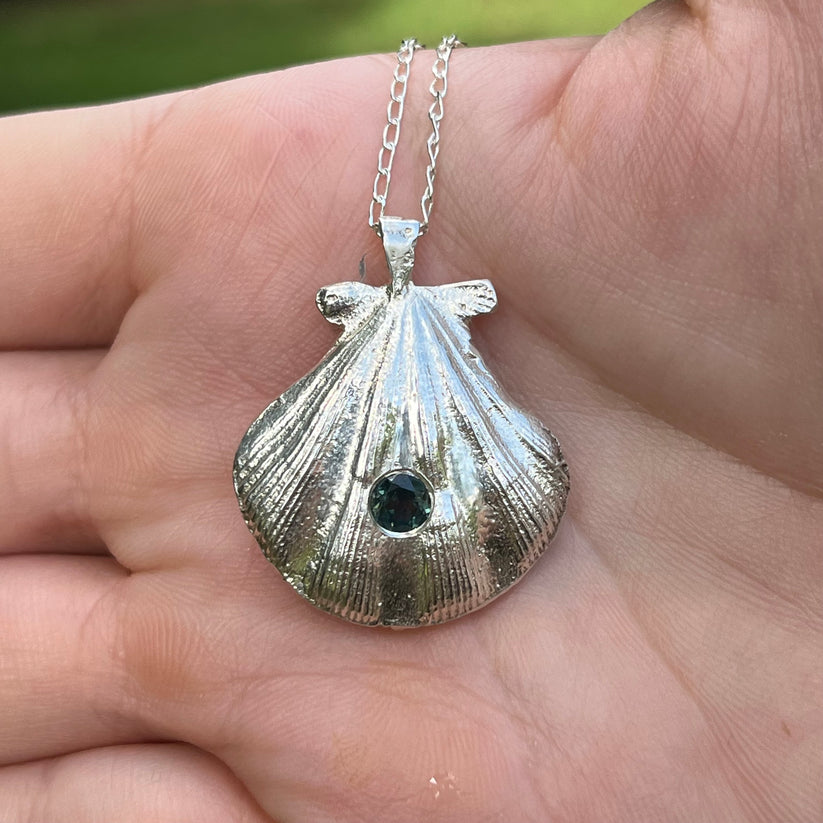 Large Fan Shell Large Fan Shell with Parti Sapphire – Nadine Suzanne Jewellery