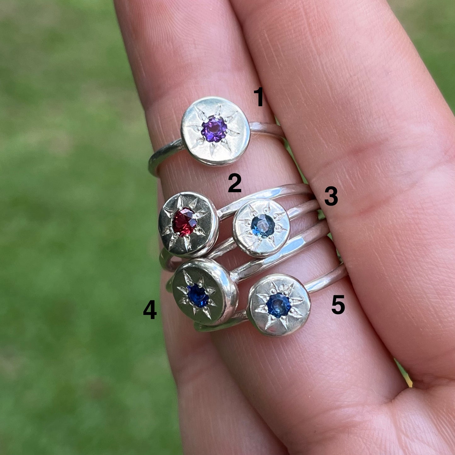 Gemstone Stacking Rings