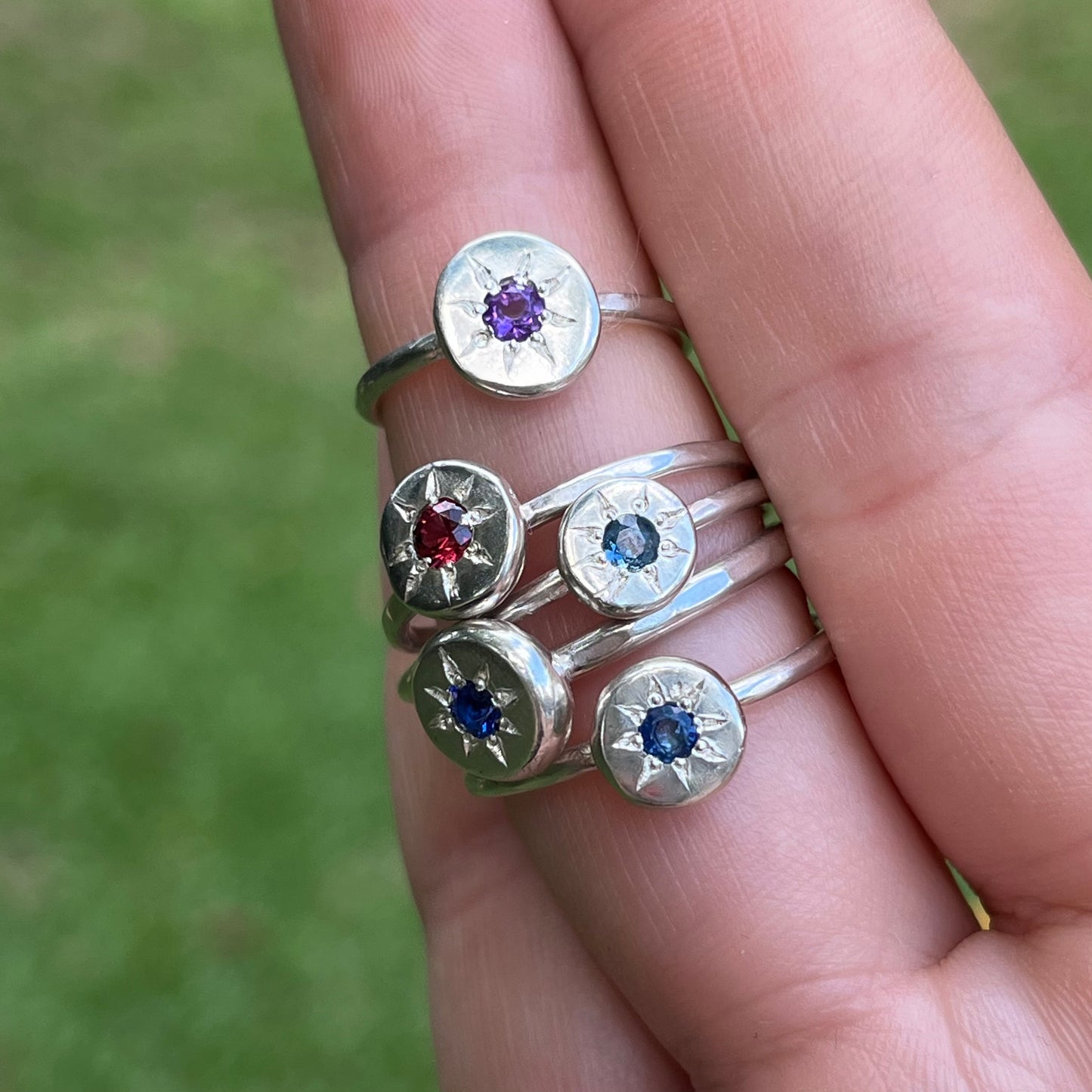 Gemstone Stacking Rings