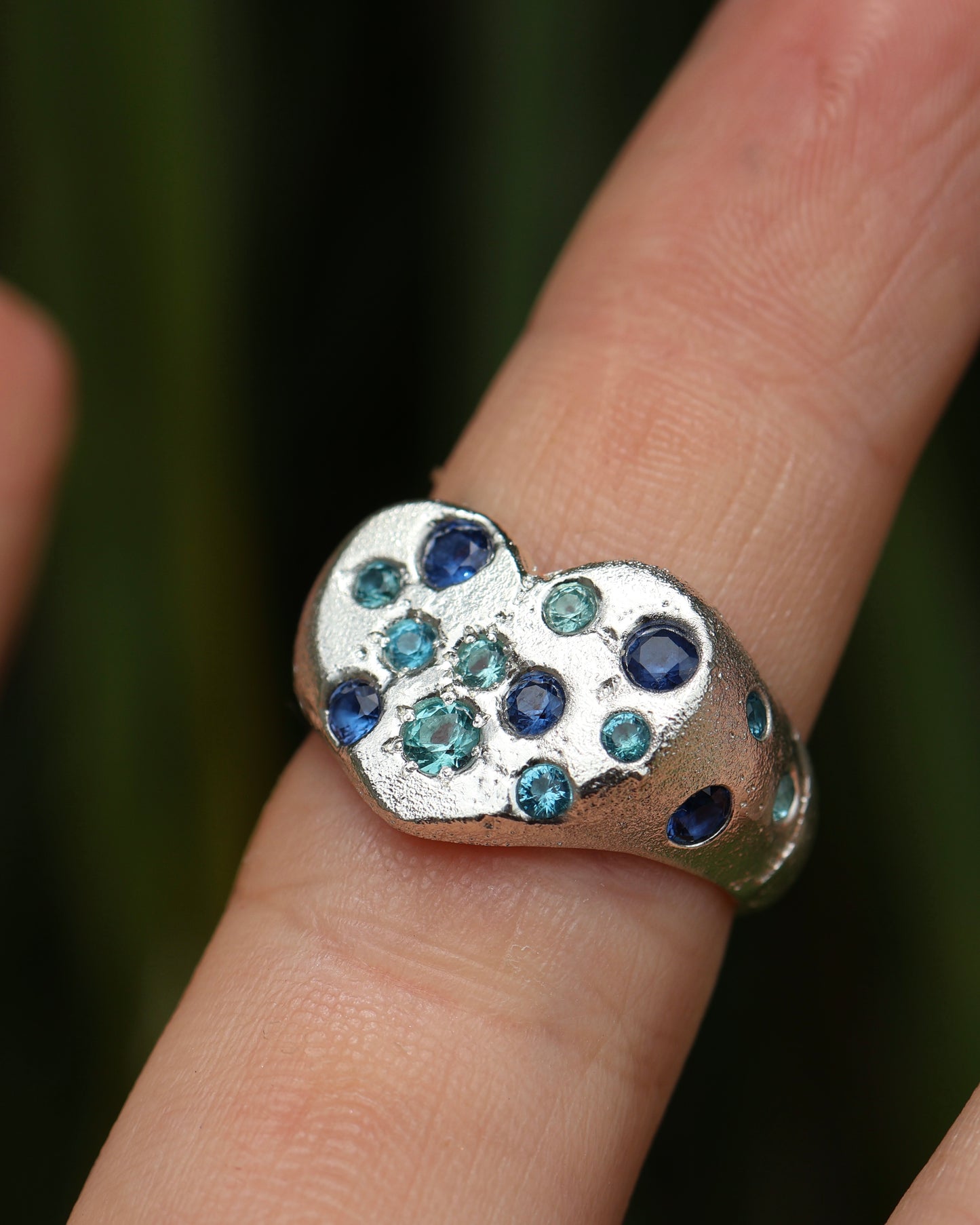 Blue Lagoon- 9 - Lab Sapphire/Tourmaline