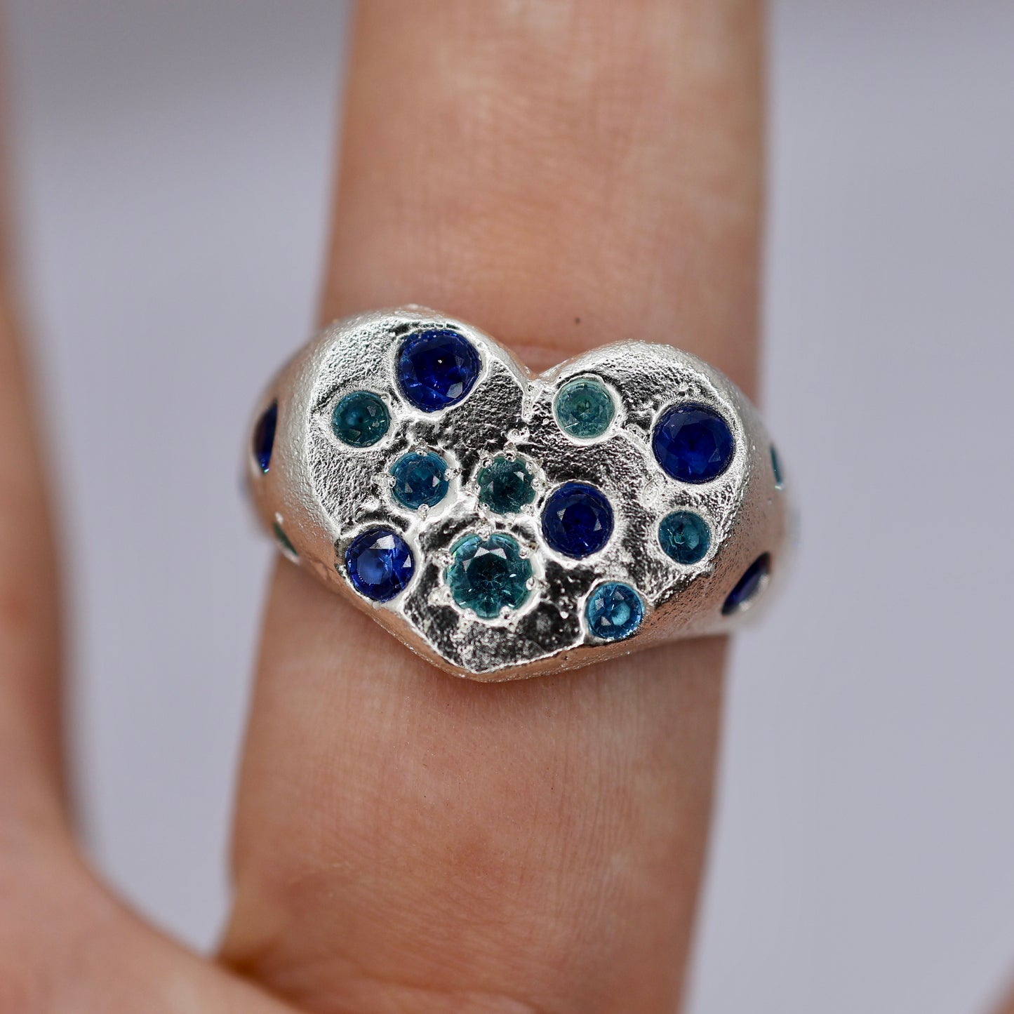 Blue Lagoon- 9 - Lab Sapphire/Tourmaline