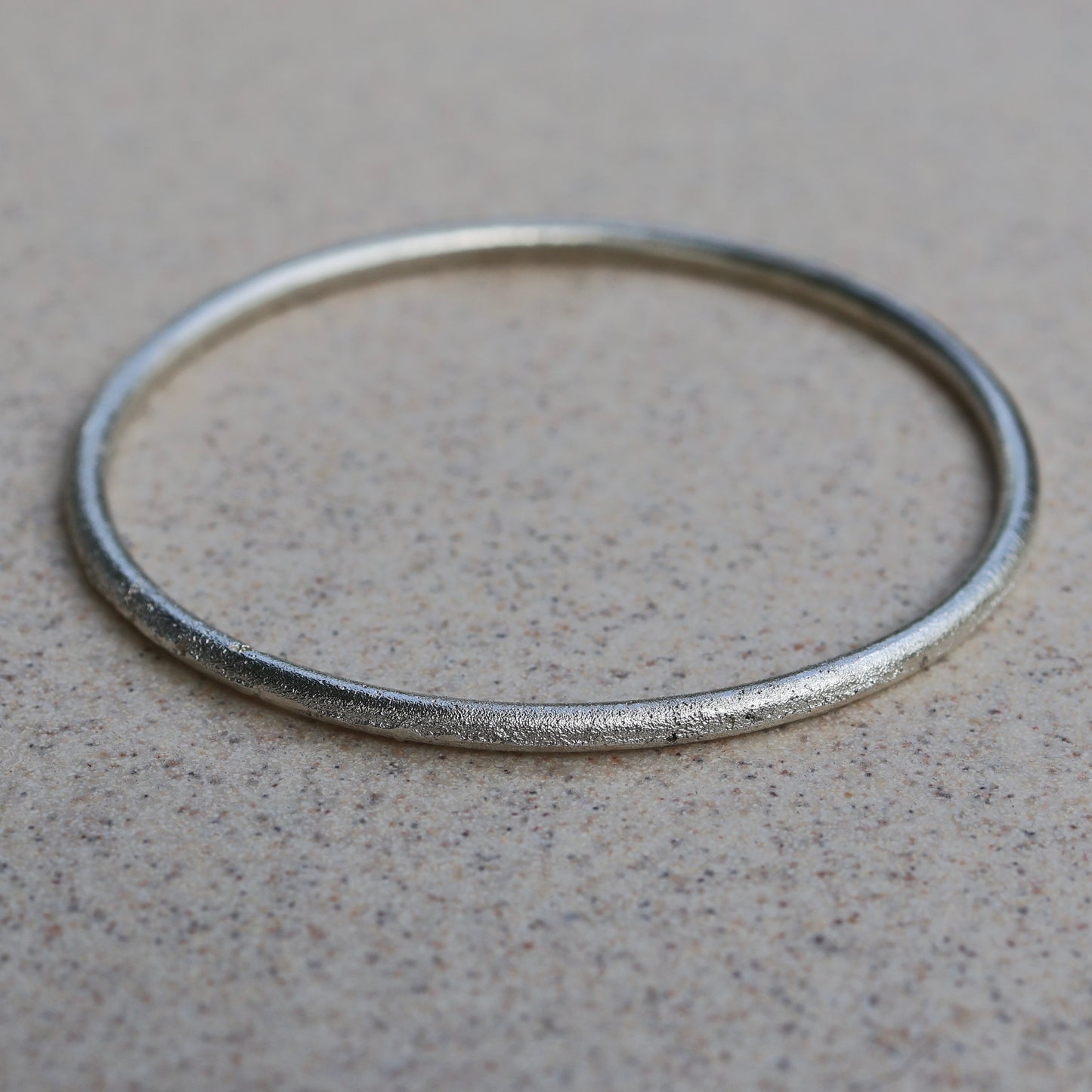 3mm lightly textured bangle-  READY TO SHIP