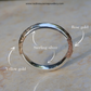 Sunset Shoreline | 4mm - Rose gold + Yellow gold + Silver Ring