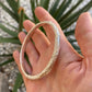 Sterling Silver Sand Bangle 6mm and 3mm